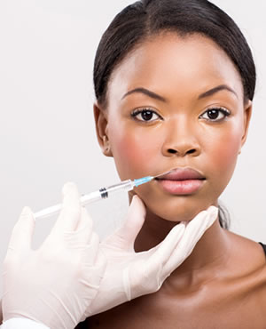 Woman getting Botox injection